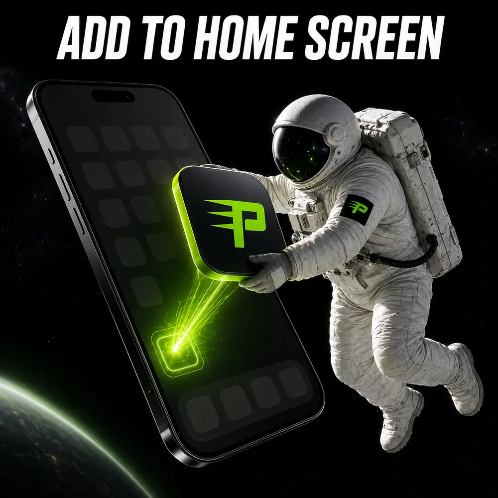 PlayDash astronaut adding a website shortcut to a smartphone home screen